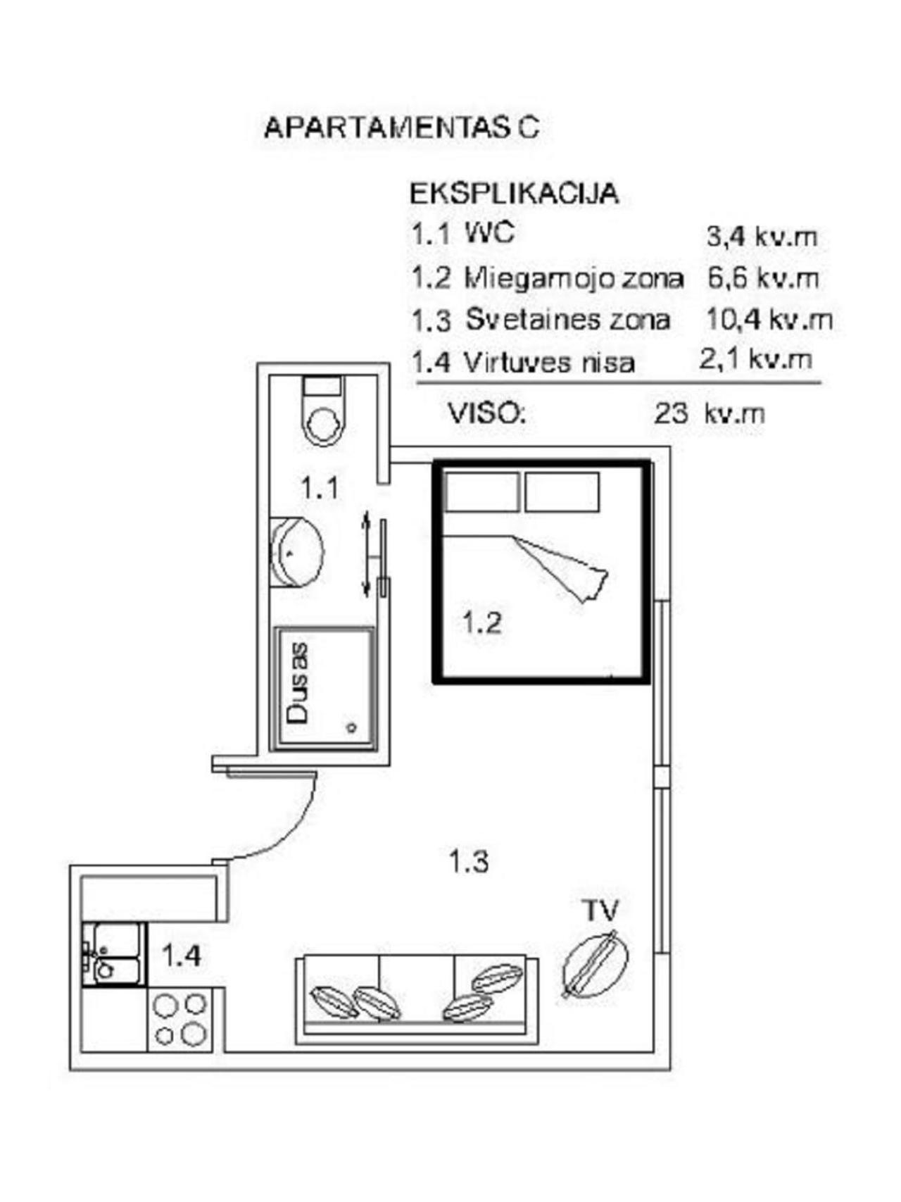 Hotel Palanga Pas Vidute Zewnętrze zdjęcie
